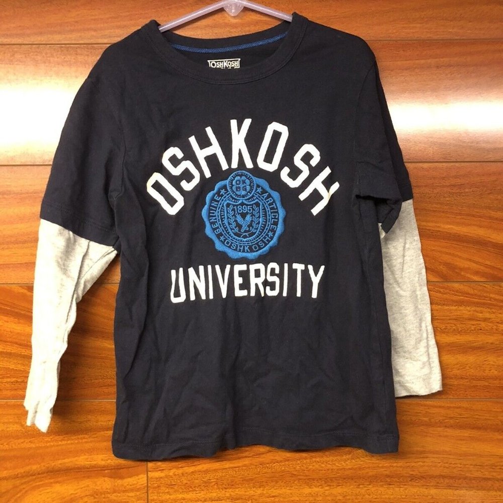 Oshkosh B'gosh Long Sleeve Shirt Oshkosh University Boys Size 5 Embroidered